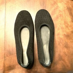 Stuart Weitzman Black Knit Flats 8